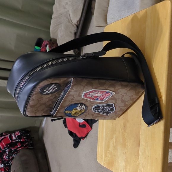 Coach Black and Brown Backpack with Star Wars Patches - Picture 4 of 16